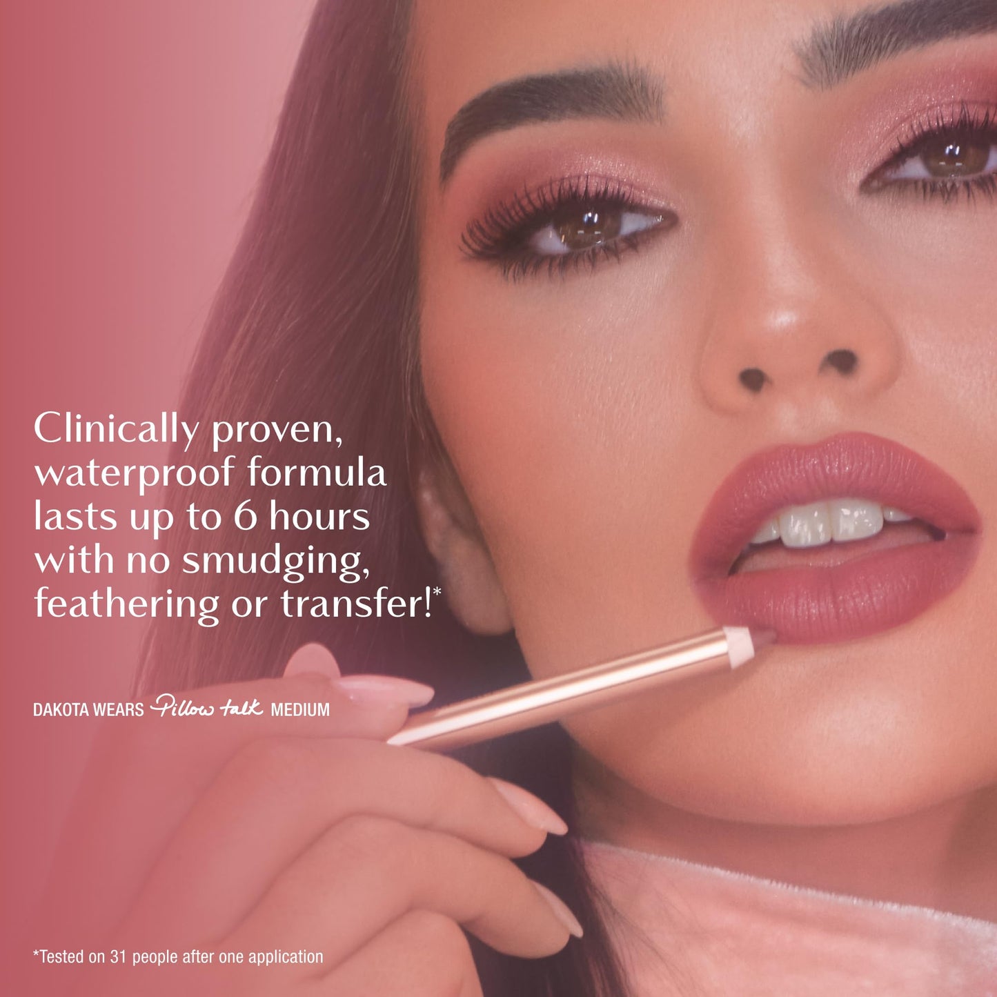 Charlotte Tilbury Lip Cheat Lip Liner Pencil - Gives Lips a Fuller-Looking, Defined Pout - Enriched with Jojoba Oil & Hyaluronic Acid - Waterproof, Smudge-Proof & Transfer-Proof - Pillow Talk
