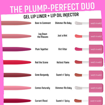 wet n wild Perfect Pout Matte Retractable Gel Lip Liner Pencil, Rich Creamy Long Lasting Color, Well-Defined and Flawless Application, Vegan & Cruelty-Free - Purple Lay Down the Mauves