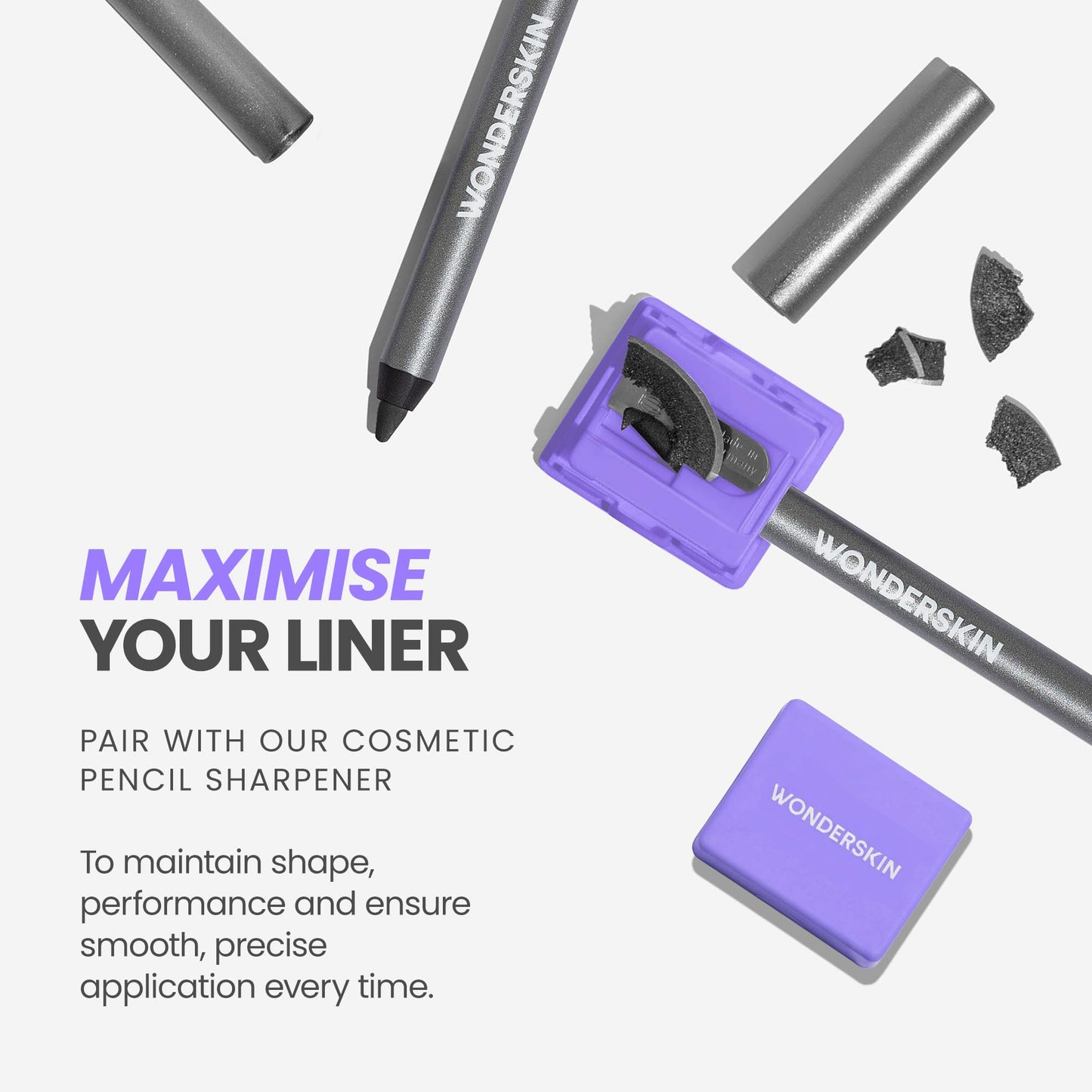 Wonderskin Lipliner Pencil - 360 Contour Lipliner, Long Lasting, Sharpenable, Waterproof and Transfer-Proof Brown Lip Liner Pencil (Saddle)