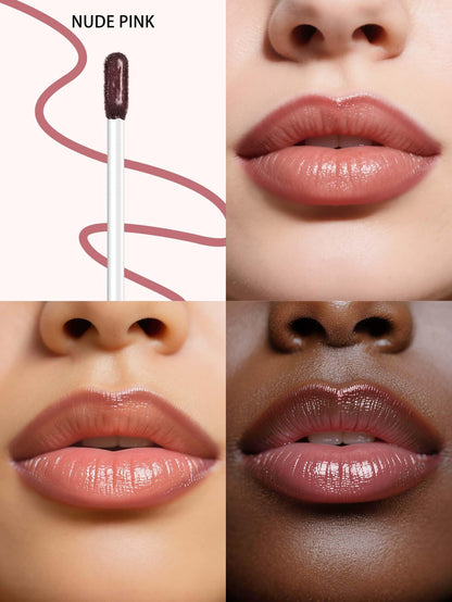 QCMME Lip Stain Peel Off Lip Liner Stain with Tweezer, Long Lasting Matte Lip Tint Tattoo, Highly Pigmented Color Lip Makeup, Waterproof Lipstick, Transfer-proof Lipstain for Women, Nude Pink