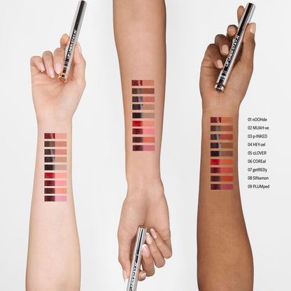 Sacheu Lip Liner STAY-N Peel Off Lip Stain — Long Lasting Waterproof Lip Tint with Hyaluronic Acid & Vitamin E — Transfer Proof Matte Finish, Vegan & Cruelty-Free (p-INKED)