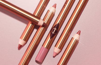 Charlotte Tilbury Lip Cheat Lip Liner Pencil - Gives Lips a Fuller-Looking, Defined Pout - Enriched with Jojoba Oil & Hyaluronic Acid - Waterproof, Smudge-Proof & Transfer-Proof - Pillow Talk